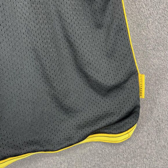 Nike Dri-FIT LIVESTRONG Shorts Women Medium Black Yellow Athletic Mesh Polyester - Picture 13 of 14